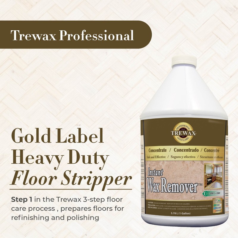 Trewax Professional Gold Label Heavy Duty Floor Stripper, 1-Gallon