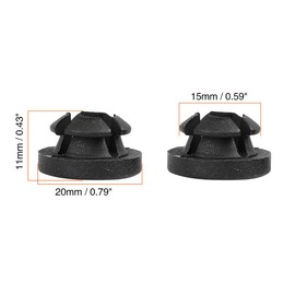 X AUTOHAUX 20pcs Car Rivet Clips Nylon Black Hood Prop Rod Grommet Clips for Honda Accord 91604-SD2-013