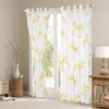 Feelyou Yellow Bow 30%-50% Room Blackout Curtain (2 Panels, 38