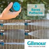 Gilmour Heavy Duty Garden Hose Nozzle, Swivel Connect, 5 Spray