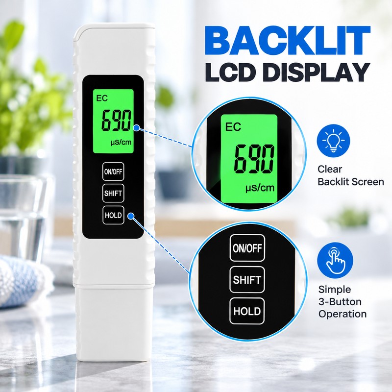 Digital TDS EC Water Tester for Hydroponics & Home Water