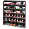 MyGift (102 Bottles) Black Acrylic 6 Shelf Wall Mounted Salon
