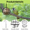 Fat Ball Holder, Pack of 4 Bird Feeder, Metal Fat