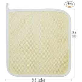 Juego de 3 toallas de doble cara con exfoliante de tela suave y toalla de rizo suave para el hogar, spa, exfoliante facial y corporal, limpiador de ducha, elimina la piel muerta, ideal para el cuidado de la piel en el baño de masaje