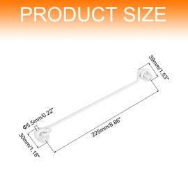 uxcell 2Pcs 10 Inch Hook and Eye Latch, Barn Door Lock Privacy Hardware Stainless Steel Gate Lock for Window Cabin Hooks Sliding Door Bedroom Bathroom, White