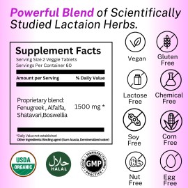 Dr. Dhoble's Remedies Lactatin-X Doctor Made USDA Organic Lactation Supplement – Increase Milk Supply