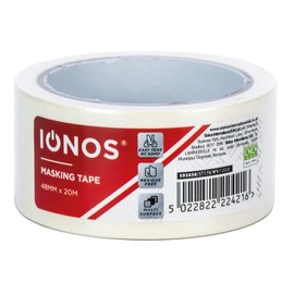 Status Status: IONOS Masking Tape (20metres, 48mm) - 1 Pack/Easy tear, Residue Free, Multi Surface / IONMT48MM1PKX24