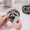 6 Pack Cute Raccoon Leather Coaster with Holder for Drinks-