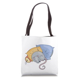 Cozy Rat Sleeping On Soft Pillows Art Tote Bag