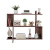 Danya B. Manasa Floating Geometric Kilter Two-Tier Wall Shelf -