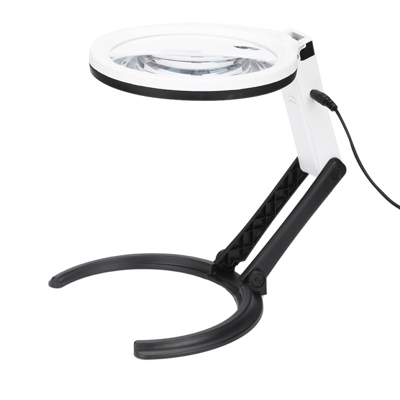 130mm Thick Table Magnifier LED Lighted Magnifying Glass Lamp Magnifier