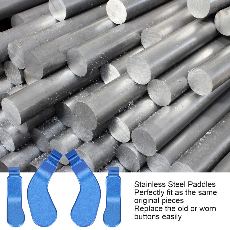 Controller Paddles, 4 Pieces Blue Metal Stainless Steel Paddles Hair