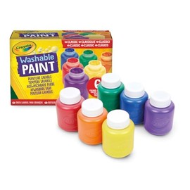 Crayola Washable Kids Paint, 6 Count, Kids At Home Activities, Painting Supplies, Gift, Assorted