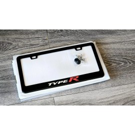 Gearhead Frames Type R Civic Black Metal License Plate Frame with Screws and Caps
