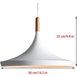 jengush Battery Operated Pendant Light with Remote Control,White Ceiling Pendant Lights Fixtures,Nordic Style Hanging Lamp for Dining Room,Battery Powered Pendant Lighting Fixtures (Whit)