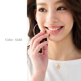 Jewelry Shop M Women's Necklace, Virgin Mary Medal, Simple, Hypoallergenic, Made in Japan