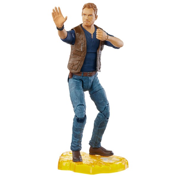 Jurassic World Toys Owen Grady 6-inches Collectible Action Figure with Movie Detail, Movable Joints, Toy Knife Accessory, Extra Hands, Display Stand; for Ages 4 and Up