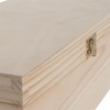 WooDeeDoo Oblong Wooden Storage Box with Hinged Lid and Clasp