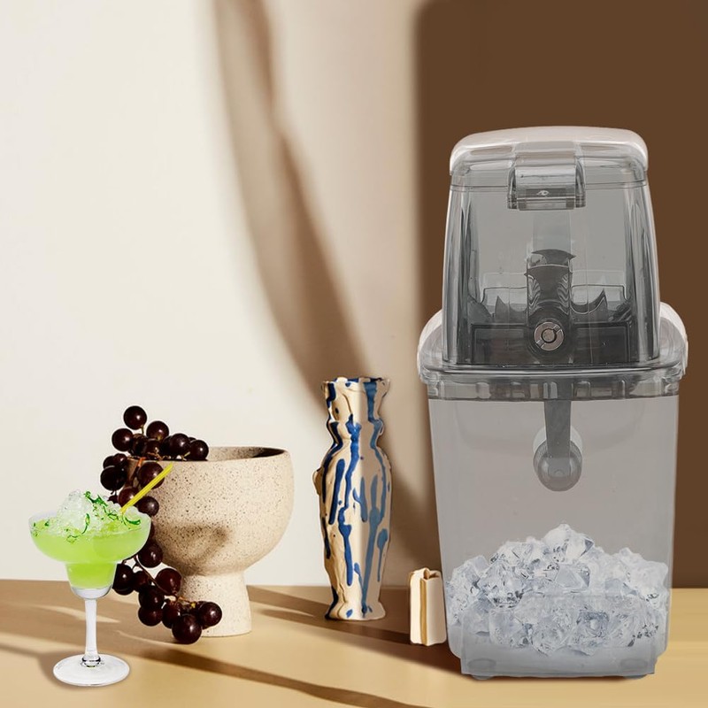Leopacat Hand Crank Ice Crusher, Manual Hand Crank Operated Breaker,