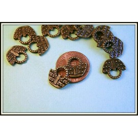 Unbranded 12 Handbag Purse Charms Antique Bronze Double Sided 13 x 12 mm US Seller 221