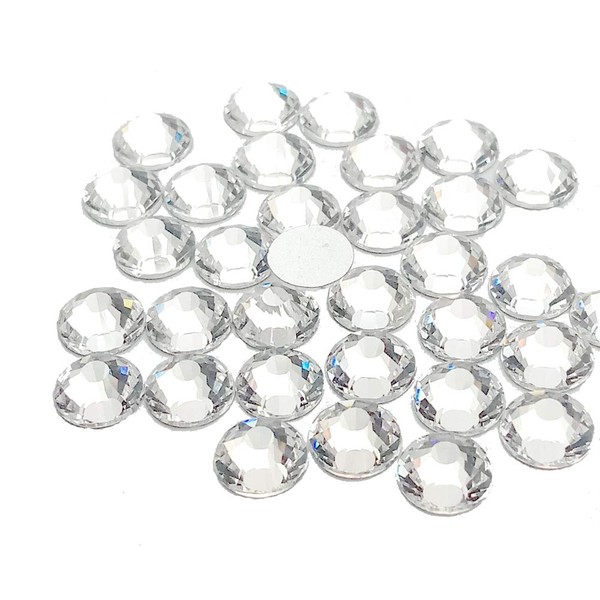 Queenme Glass Crystal Flatback Rhinestones for Nail Art and Craft,