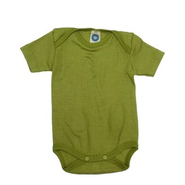 Cosilana short sleeve baby bodysuit, 70 % merino wool and 30 % silk - 86/92