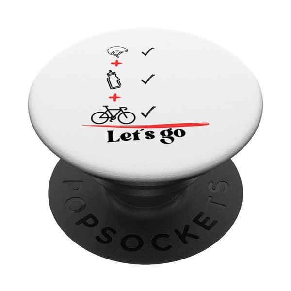 Cycling Checklist Helmet Water Bottle Cycling Go PopSockets Standard PopGrip