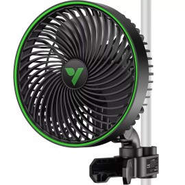 VIVOSUN AeroWave E6 Gen2 6" Grow Tent Clip Fan 5/10 Levels Auto Oscillation