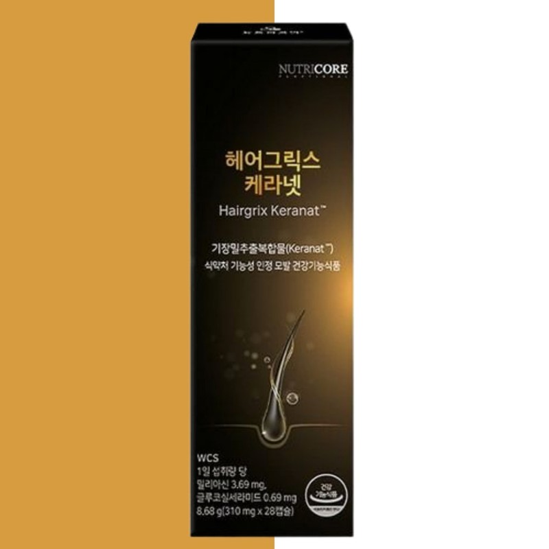 Nutricore Keranet Hairgrix Miliacin Hair Elasticity Improvement Nutrient Effectiveness Caranet