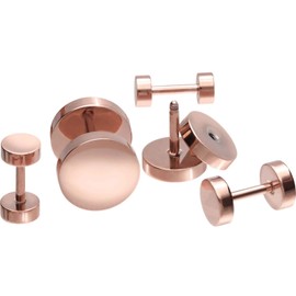 PIERCINGLINE Titanium Fake Plug | Ear Stud Piercing | Choice of Colours and Sizes, Titanium