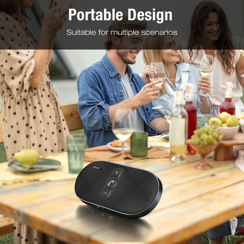 Bluetooth Car Speaker Handsfree Speakerphone: Dual 3W Wireless Car Kit