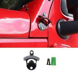 Car Body Mounted Bottle Opener Aluminum Alloy Corkscrew Fit for Jeep Wrangler JK, JK Unlimited 1 PCS