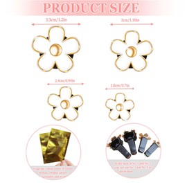 CIYIN Daisy Car Air Freshener, Pack of 8 Car Air Freshener Clip Flowers, Car Decoration Interior Flowers, Car Accessories Interior Girls Women for Car Living Room Office (White)