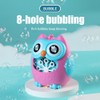 Bubble Machine for Kids Cartoon Owl 8 Holes Automatic Bubble