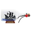 NAUTIMALL Black Pearl Caribbean Pirate Model Ship in a Bottle