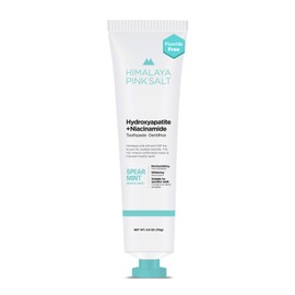 HIMALAYA PINKSALT Fluoride Free Hydroxyapatite Toothpaste with Niacinamide, Helps Remineralize, Appropriate for Sensitive Teeth, Teeth Whitening - for Adult, Kids Oral Care - Spearmint Flavor, 3.9 oz