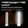 9W 2G7 Base Fluorescent Light Bulb, Replacement for Satco S8366,