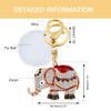 Tobestu Creative Cartoon Elephant Keychain Alloy Rhinestone Cute Animal Keyring