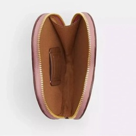 Coach CU405 X Observed By Us Heart Coin Case Signature Canvas Light Pink