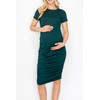 My Bump Women's Short Sleeve Bodycon Maternity Pregnancy Casual Streched