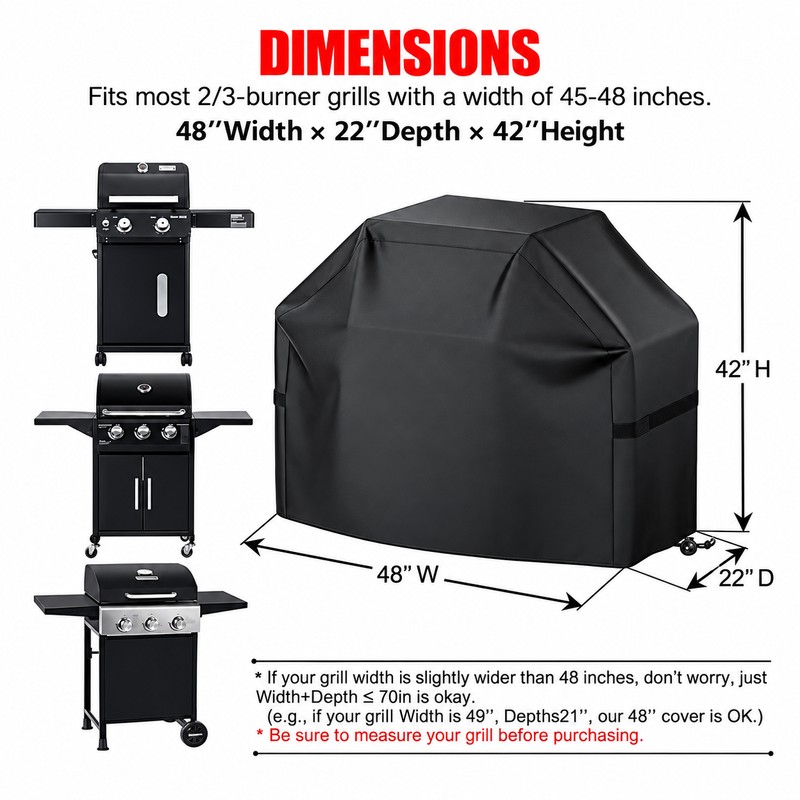 Waterproof BBQ Grill Cover for Outdoor Protection – Anti-UV Fade-Resistant