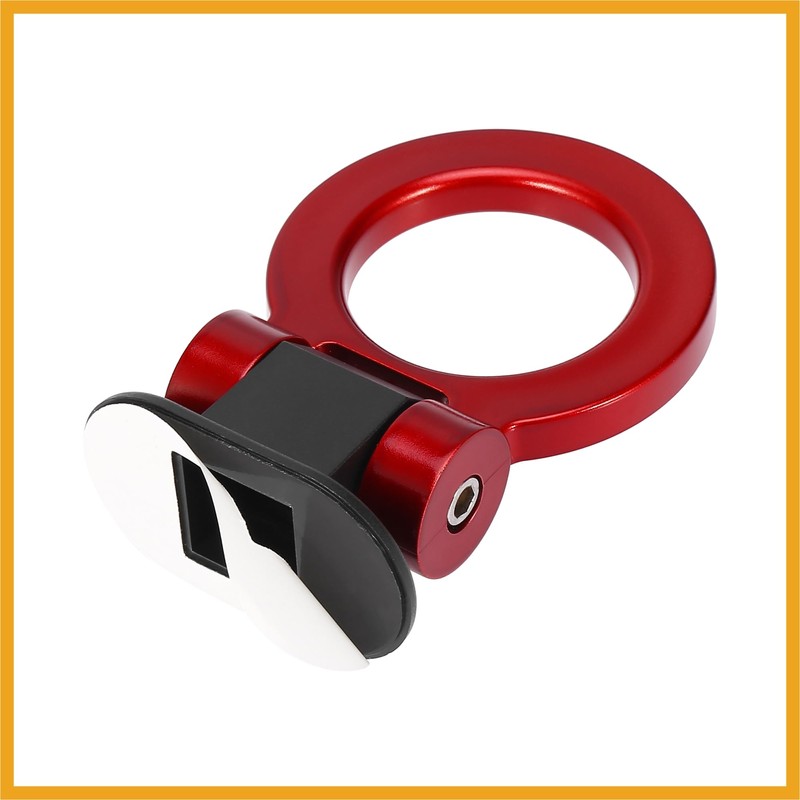Partuto Universal Red Ring Shaped Car Tow Hook Decor Bumper