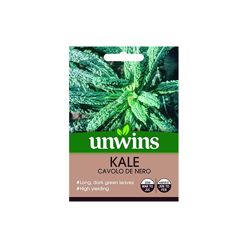 Unwins 30310578 Kale Cavolo de Nero Seeds, Clear