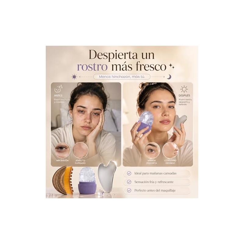 Kit de Skincare Facial 3 en 1, Sistema de Drenaje