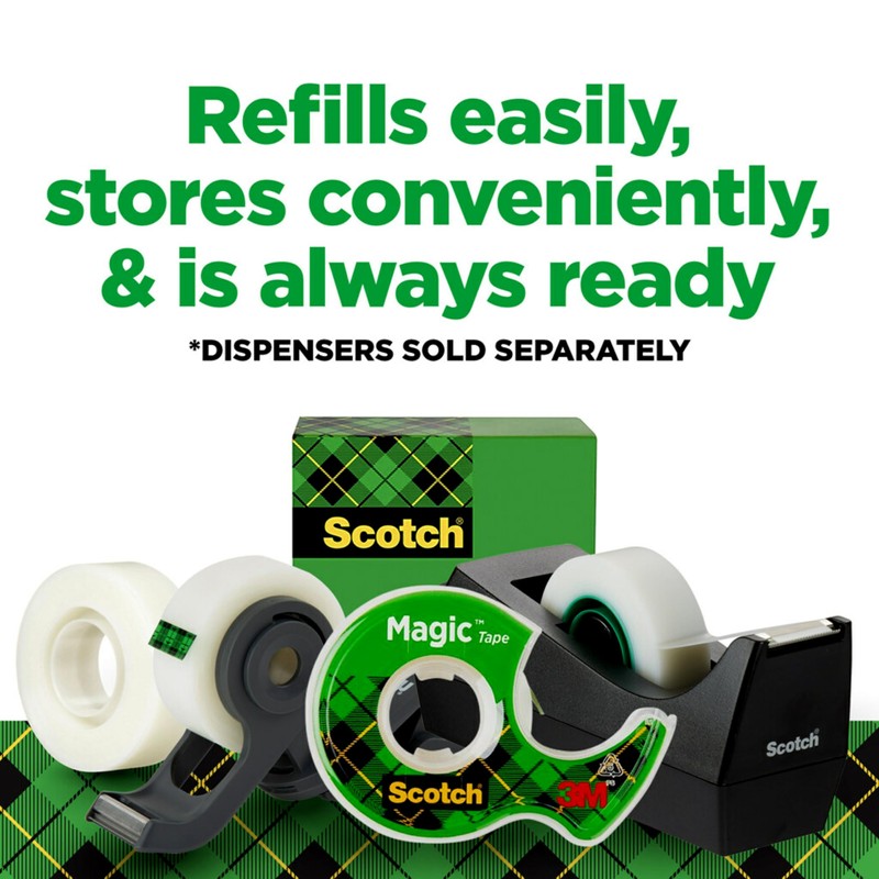 Scotch Magic Tape with Scotch Desktop Dispenser, 6 Rolls of