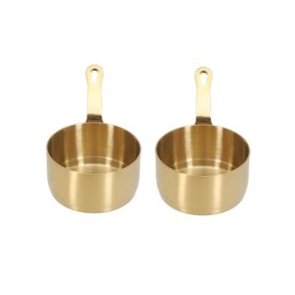 Stainless Steel Mini Sauce Pan - Chocolate Melting Pot & Vinegar Dipping Bowl - 2PCS (100ML) for Coffee, Tea, Soup Warming