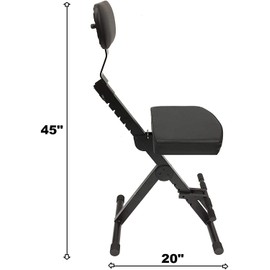 Cedarslink LK-STU Portable DJ/Guitar/Drum/Keyboard Padded Throne/Chair Adjustable