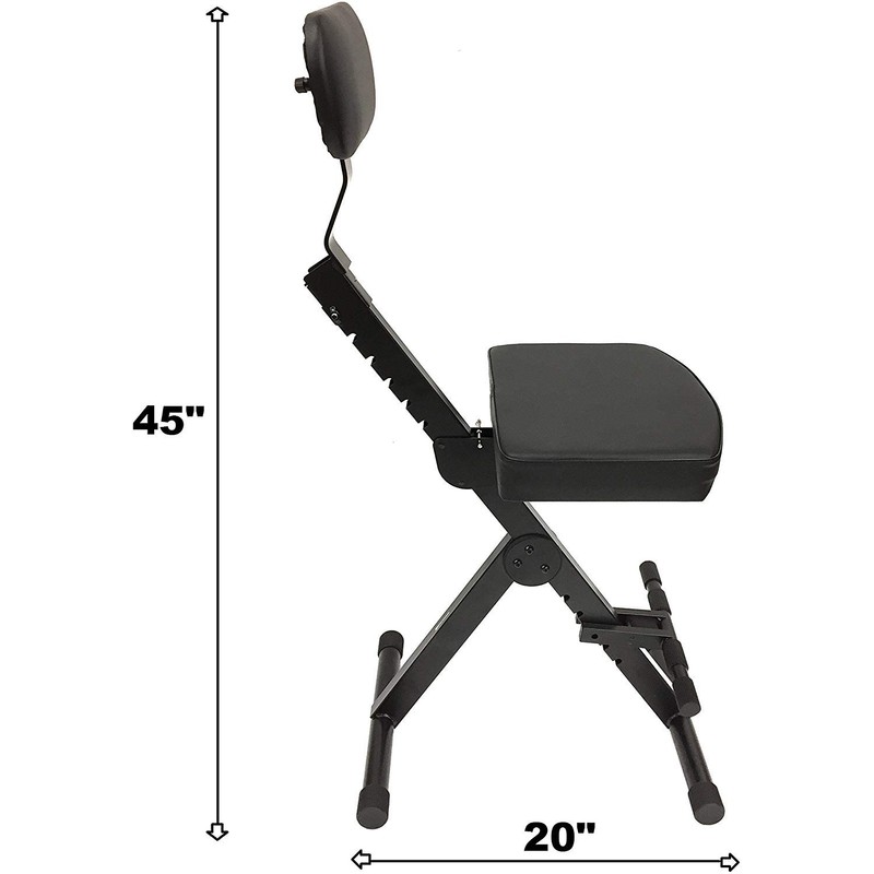 Cedarslink LK-STU Portable DJ/Guitar/Drum/Keyboard Padded Throne/Chair Adjustable