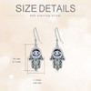 ONEFINITY Hamsa Earrings 925 Sterling Silver Hamsa Hand Dangle Earrings