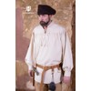 Elbenwald Medieval Lace Up Shirt Störtebecker Natural Cotton X-Large
